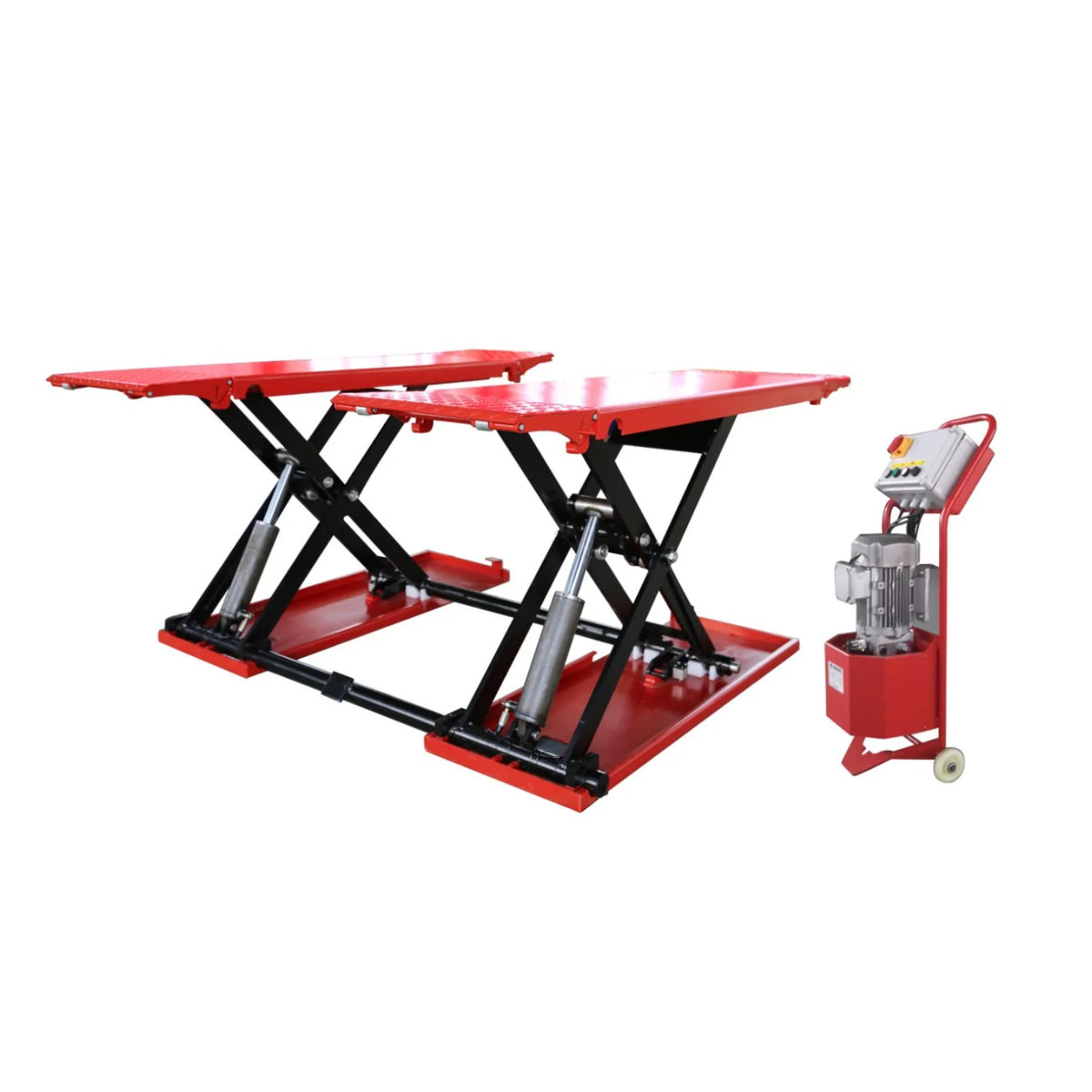 Olympic 7,500 lb Portable Mid-Rise Scissor Car Lift – 39" Lift Height, 110V, 3HP MRSL-75