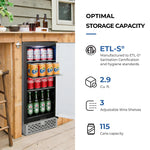 Whynter 15″ Built-in Beer Keg Froster Beverage Refrigerator BEF-286SB