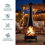Sunnydaze 70" Chiminea Outdoor Fireplace RCM-504