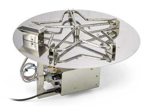 HPC 24" Diameter Stainless Steel Electronic Ignition LP Round Flat Insert - 120 Volt PENTA24EI-LP/120V