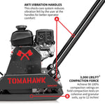 Tomahawk Vibratory Plate Compactor Tamper with Kohler Engine for Dirt Gravel Soil Compaction TPC80