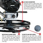 Tomahawk 24" Concrete Power Trowel Edger 6HP Kohler Float Pan Blade Screed Finishing Tool JXPT24K