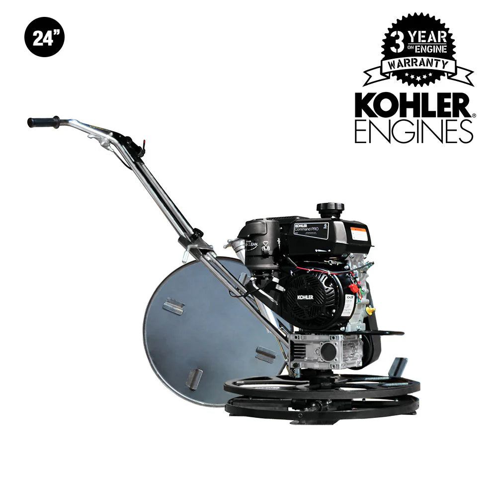 Tomahawk 24" Concrete Power Trowel Edger 6HP Kohler Float Pan Blade Screed Finishing Tool JXPT24K