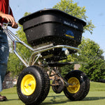 Spyker Commercial Push Spreader | Mulch & More | Stainless Steel |120 lbs. Capacity S60-12020