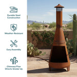 Sunnydaze 70" Chiminea Outdoor Fireplace RCM-504