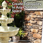 Sunnydaze 3-Tier Pineapple Garden Fountain - White - 51" H FC-73903