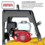 Tomahawk 6.5 HP Honda Reverse Hydraulic Plate Compactor for Asphalt, Aggregate, Cohesive Soil Compaction TPC170H