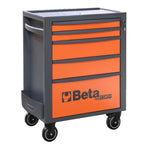 Beta RSC24 Heavy Duty Rolling Tool Cabinet, 5 Drawers, Ball Bearing Slides, Rubber Mat Liners, 5" Casters, Anti-Fall Edge Worktop, 1760 lbs Load Capacity RSC24IT/5
