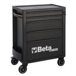 Beta RSC24 Heavy Duty Rolling Tool Cabinet, 5 Drawers, Ball Bearing Slides, Rubber Mat Liners, 5" Casters, Anti-Fall Edge Worktop, 1760 lbs Load Capacity RSC24IT/5