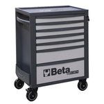 Beta RSC24 Heavy Duty Rolling Tool Cabinet, 7 Drawers, Ball Bearing Slides, Rubber Mat Liners, 5" Casters, Anti-Fall Edge Worktop, 1760 lbs Load Capacity, Made in Italy RSC24/7