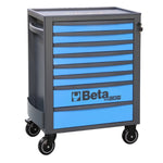 Beta RSC24 Heavy Duty Rolling Tool Cabinet, 8 Drawers, Orange, Ball Bearing Slides, Rubber Mat Liners, 5" Casters, Anti-Fall Edge Worktop, 1760 lbs Load Capacity, Made in Italy RSC24/8