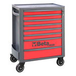 Beta RSC24 Heavy Duty Rolling Tool Cabinet, 8 Drawers, Orange, Ball Bearing Slides, Rubber Mat Liners, 5" Casters, Anti-Fall Edge Worktop, 1760 lbs Load Capacity, Made in Italy RSC24/8
