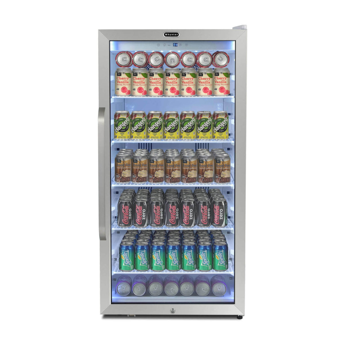 Whynter 8.1 cu. ft. Commercial Beverage Merchandiser Display Refrigerator with Superlit Door CBM-815WS