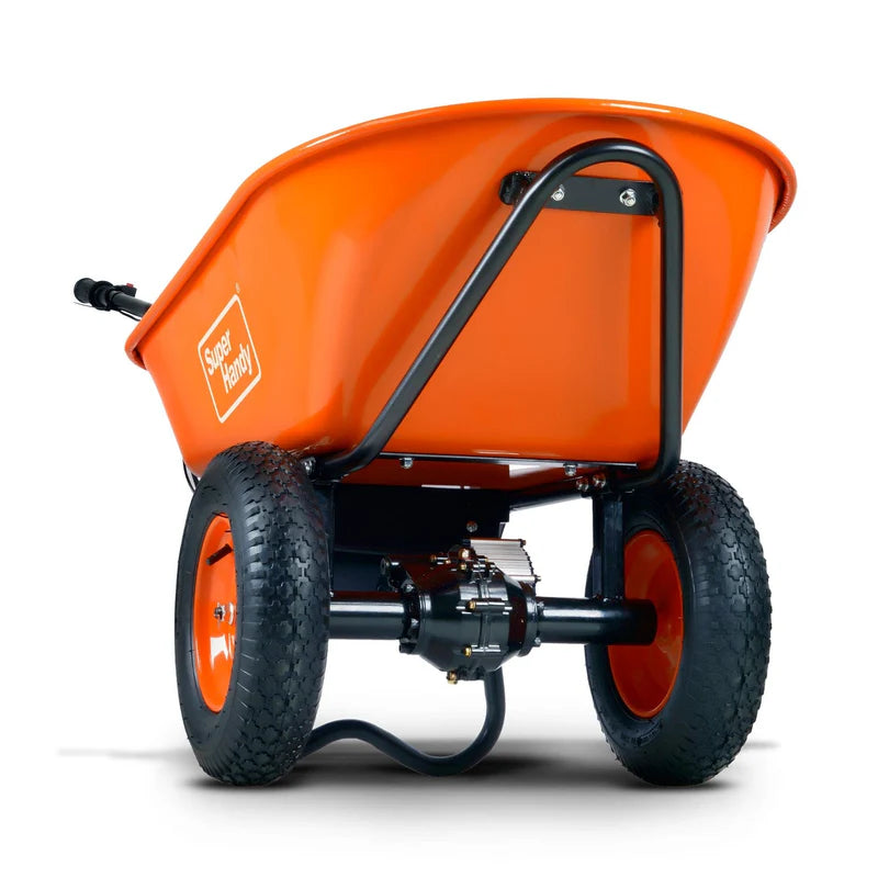 SuperHandy Electric Dualie Wheelbarrow - 24V 7Ah AGM Battery, 330Lb Max Weight GUO034