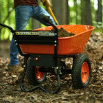 SuperHandy Electric Dualie Wheelbarrow - 24V 7Ah AGM Battery, 330Lb Max Weight GUO034