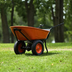 SuperHandy Electric Dualie Wheelbarrow - 24V 7Ah AGM Battery, 330Lb Max Weight GUO034