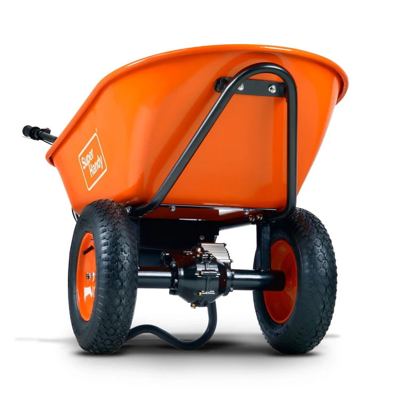 SuperHandy Electric Dualie Wheelbarrow - 48V 4Ah Battery, 330Lb Max Weight GUO057