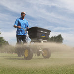 Spyker Commercial Push Spreader | Mulch & More | Stainless Steel |120 lbs. Capacity S60-12020