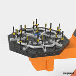 Siegmund System 28 1,400x100mm Octagonal Welding Table with Plasma Nitration 2-921400.P