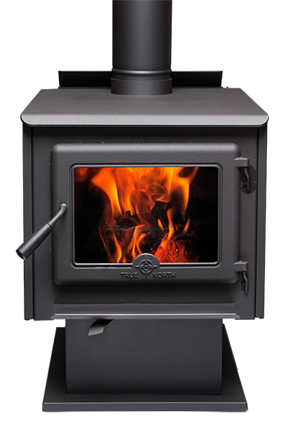 True North TN20 Wood Stove Wood, Pedestal, Series B, Met Black TN20.PEDB