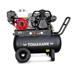 Tomahawk 20 Gallon Portable Air Compressor 6.5HP Honda GX200 Engine Horizontal Tank 13.5 CFM @ 90 PSI Gas-Powered TAC20H-200