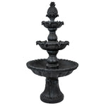 Sunnydaze Welcome 3-Tier Outdoor Water Fountain for Garden - 57" - Deep Espresso FC-6291