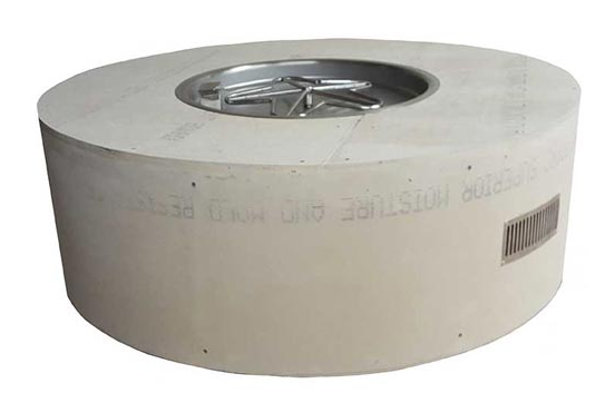 HPC 54" Round Enclosure w/ 25" Diameter Stainless Steel Electronic Ignition LP Round Bowl Insert (120VAC) Complete Fire Pit Package U54R/25SSCEK-LP/120VAC