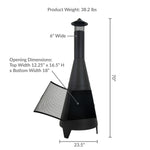Sunnydaze 70" Chiminea Outdoor Fireplace RCM-504