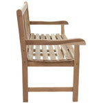 Sunnydaze 2-Person Teak Patio Bench for Outside - Cross-Back LAX-5021