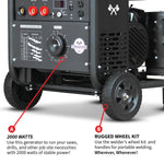 Tomahawk 210 Amp Engine Driven Welder Generator 2000 Watt 15 HP Gas Powered TWG210A