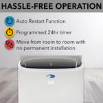 Whynter 14,000 BTU (ASHRAE) 10,000 BTU (SACC) Dual Hose Portable Air Conditioner ARC-147WF