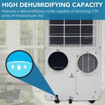 Whynter 14,000 BTU (ASHRAE) 10,000 BTU (SACC) Dual Hose Portable Air Conditioner ARC-147WF