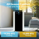 Whynter 14,000 BTU Dual Hose Portable Air Conditioner with Heat ARC-14SH