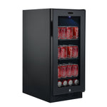 Whynter 15″ Built-in Black Glass 128-can capacity 3.0 cu ft. Beverage Refrigerator BBR-801BG