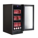 Whynter 15″ Built-in Black Glass 128-can capacity 3.0 cu ft. Beverage Refrigerator BBR-801BG