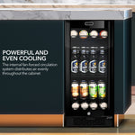 Whynter 15″ Built-in Black Glass 128-can capacity 3.0 cu ft. Beverage Refrigerator BBR-801BG