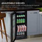Whynter 15″ Built-in Black Glass 128-can capacity 3.0 cu ft. Beverage Refrigerator BBR-801BG