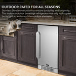 Whynter 15″ Built-In Energy Star 3.0 cu. ft. Indoor/Outdoor Beverage Refrigerator Cooler BOR-326FS