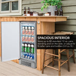 Whynter 15″ Built-In Energy Star 3.0 cu. ft. Indoor/Outdoor Beverage Refrigerator Cooler BOR-326FS