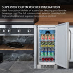 Whynter 15″ Built-In Energy Star 3.0 cu. ft. Indoor/Outdoor Beverage Refrigerator Cooler BOR-326FS