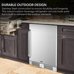Whynter 24″ Width Energy Star 5.3 cu. ft. Indoor/Outdoor Beverage Refrigerator Cooler BOR-53024-SSW