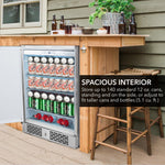 Whynter 24″ Width Energy Star 5.3 cu. ft. Indoor/Outdoor Beverage Refrigerator Cooler BOR-53024-SSW
