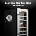 Whynter 15″ Undercounter 29 Bottle Seamless Stainless Steel Wine Fridge BSR-029DW