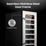 Whynter 15″ Undercounter 33 Bottle Seamless Stainless Steel Wine Fridge BSR-033SW