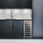 Whynter 15″ Undercounter 33 Bottle Seamless Stainless Steel Wine Fridge BSR-033SW