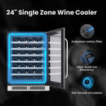 Whynter 24″ Undercounter 54 Bottle Seamless Stainless Steel Wine Fridge BSR-054SW