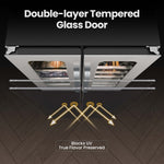 Whynter 24″ Built-In French-door Dual Zone Seamless Stainless Steel 76 Can 20 Bottle Beverage/Wine Refrigerator BSR-6020FDS