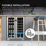Whynter 24″ Built-In French Door Dual Zone Wine & Beverage Refrigerator – 20 Bottles / 76 Cans BWB-2060FDS