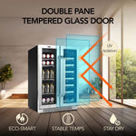 Whynter 24″ Built-In French Door Dual Zone Wine & Beverage Refrigerator – 20 Bottles / 76 Cans BWB-2060FDS