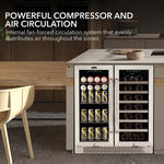 Whynter 30″ Built-In Dual Zone Wine & Beverage Refrigerator – Stainless Steel BWB-3388FDS